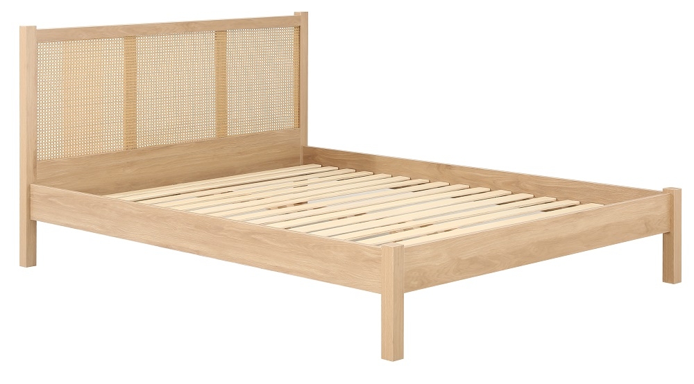 Product photograph of Croxley Oak Wood Bed from Choice Furniture Superstore.